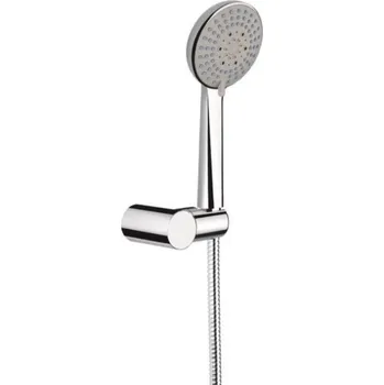 Sprchová hlavice Sprchová souprava 3-dílná,JIKA RIO ruční sprcha pr. 102 mm, 3 proudy, hadice, držák, chrom/nerez