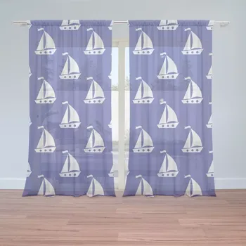 Sablio Záclony Bílé lodě: 2ks 150x250cm