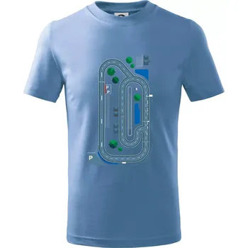 Závodní dráha - Rodiče - Tričko dětské bavlněné - 98 cm / 2 roky ( Pyžamově světlá modrá )