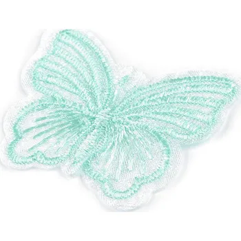 Nášivka Motýl vyšívaný na monofilu k našití a nalepení, střední, 7 mint