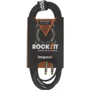 Audio kabel Bespeco ROCKIT Interlink Cable 2x RCA - 2x Jack Mono 3 m + prodloužená záruka 3 roky