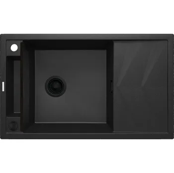 Granitový dřez Aplomo Magnetic 82 granitový dřez s odkapávačem, grafit metalic, ZRM_G113