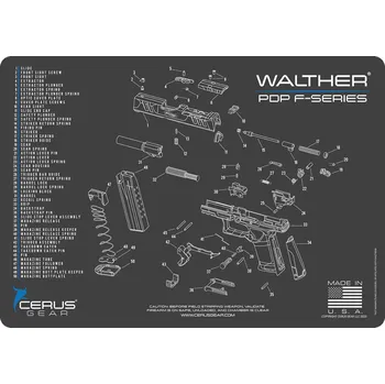 Čištění zbraně Cerus Gear MAT-WAL-PDP-F-SCH-GRY - Podložka pro čištění zbraní WALTHER PDP F SCHEMATIC CHAR GRAY