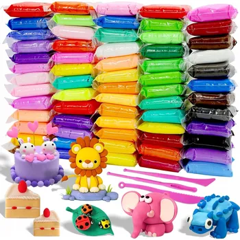 Modelovací hmota MODELOVACÍ HMOTA MAGICKÁ PĚNOVÁ PLASTELÍNA SUPER CLAY 50 barev