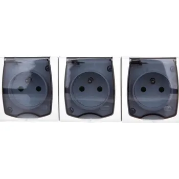 Elektrická zásuvka Hermetická Elektrická Zásuvka Ospel bílá