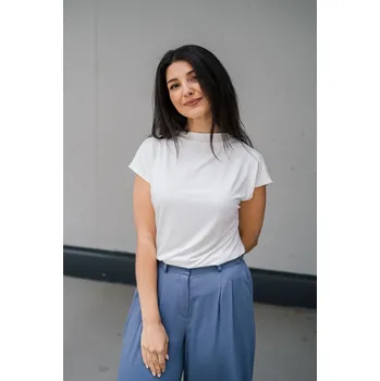 Pánské tričko Bamboo tričko Aria s kr. rukávem mléčně bílé Velikost: XXS