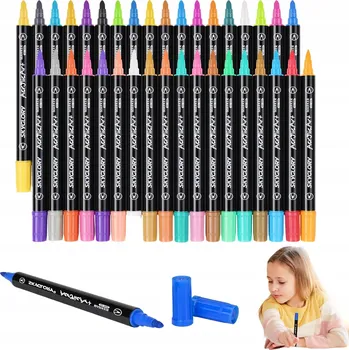 36x FIXY POPISOVAČE AKRYLOVÉ FIXY NA KAMENY A DÁRKOVÉ KARTY