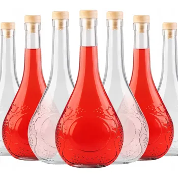 Obraz 10 Ks lahví z HROZNOVÉ VÍNO skla na džusy, domácí likéry víno, dárek 500 ml