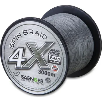 Saenger šňůra 4 X Spin Braid 3000 m/ 0,12mm