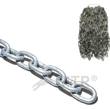 Řetěz MTR Řetěz polodlouhý článek, široký svár DIN 5685A, žárový zinek (svazek) Varianta: Řetěz polodlouhý článek DIN 5685A, 8mm, žár. Zn, svazek 10m