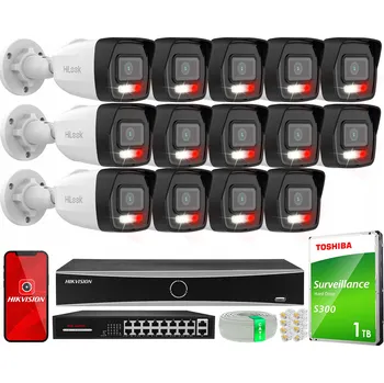 IP kamera Monitorovací sada 14 kamer 4MPx PoE IPCAM-B4-30DL HiLook od Hikvision