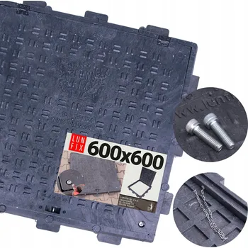 poklop Víko na žumpu 60 cm poklop do studny černé do 1,5 t 1 Ks