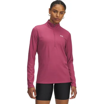 Dámská mikina Dámská Mikina UNDER ARMOUR TECH RIB 1/2 ZIP 1389857-659 – Růžová L
