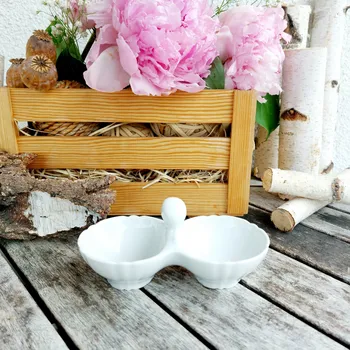 ROSE slánka-pepř 2 dílná, bílá, Thun 1794 (Porcelánová slánka 2. jakost)