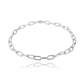 Řetízek Moonlit Moderní stříbrný řetízek na kotník v italském stylu