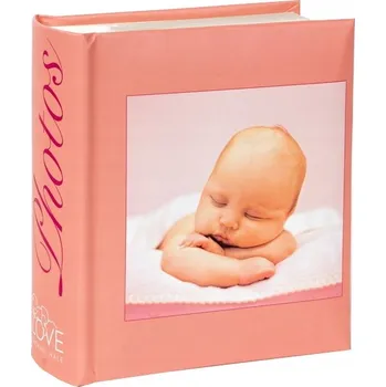 Fotoalbum Fotoalbum zasouvací šitý 10x15 na 100 fotografií DREAMING růžový