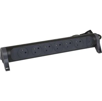 Prodlužovací kabel LEG PŘÍVOD 49463 PRODLUŽ. 6X2P+T OTOČ. 3M ČERNÁ