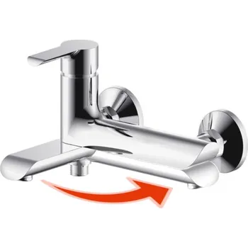 Vodovodní baterie Nástěnná vanová a sprchová baterie s jednou pákou Sea-Horse Yo! stříbrná