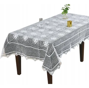 ubrus Ubrus BÍLÝ na kulatý stůl kulatý průměr 180 cm, háčkovaný, elegantní, klasický 021