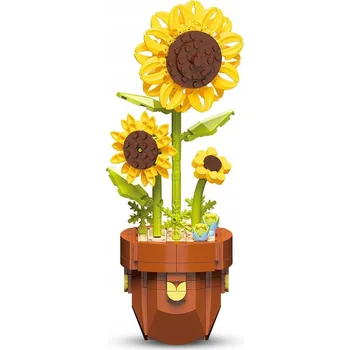 ostatní stavebnice STAVEBNICE VELKÁ KYTICE KVĚTIN slunečnice 359 DÍLKŮ