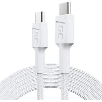 Datový kabel Green Cell PowerStream Cable White USB-C Type C 2m with fast charging Power Delivery 60W, Ultra Charge, Quick Charge 3.0 KABGC29W