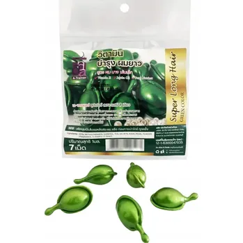 Vlasová regenerace Vitamíny pro vlasy A-Trainer Green kapsle pro barvené vlasy + konečky – 20 ks