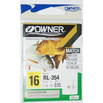 Rybářský háček Háčky na vodu, plovoucí háčky, s návazcem, s protihrotem Owner RL-354 10 ks