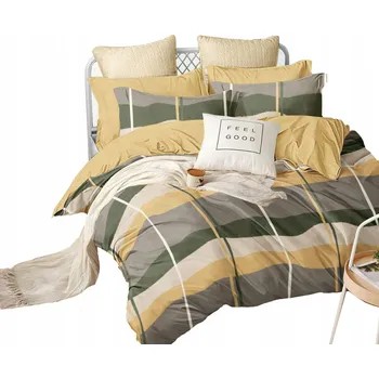 Povlečení SADA POVLEČENÍ 200x220 BAVLNĚNÝ SATÉN POVLEČENÍ NA POLŠTÁŘE 70x80