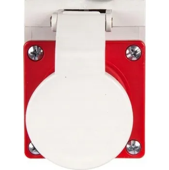 Elektrická zásuvka Zásuvka zásuvková s víčkem 16A 4P 400V červená IP44 514-6d