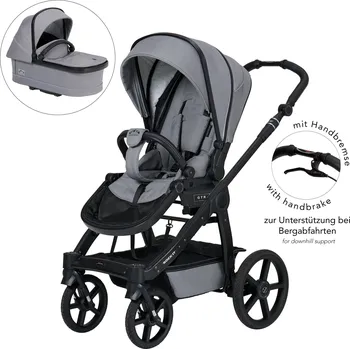 CDATA[Podrobnosti o produktu Set obsahuje: kočárek Maxi Cosi Fame 2v1, držák nápojů. moskytiéru, pláštěnku a tašku na…
v 4 obchodech
![Kočárek Hartan Rock IT Outdoor Brake Set 602