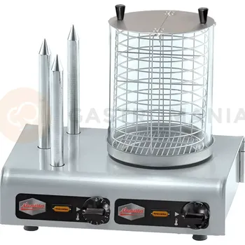 Ohřívač nápojů Ohřívač hot dogů s rožňovými špízy na rohlíky 430 x 356 x 455 mm | NEUMARKER, 13-50171