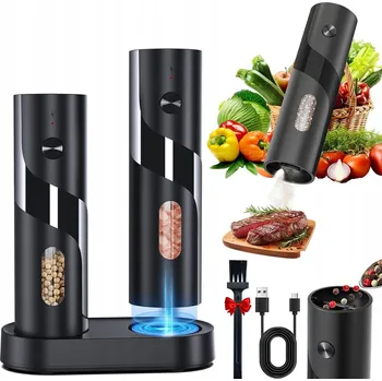 Kuchyňský mlýnek SADA 2x ELEKTRICKÝ MLÝNEK NA PEPŘ, SŮL A KOŘENÍ