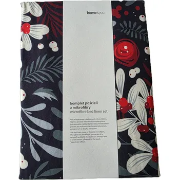 Povlečení POVLEČENÍ HOME&YOU z mikrovlákna s vánočním motivem větviček 200x220