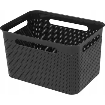 Úložný box ROTHO, koš, organizér BRISEN 16 l - černý