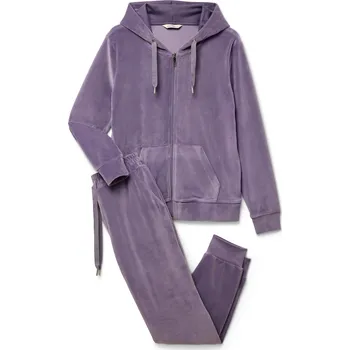 718121 - Tchibo - Domácí souprava z plyšového úpletu - pro ženy - vel. XL 48/50 - barva: fialová