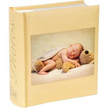 Fotoalbum Fotoalbum zasouvací šitý 10x15 na 100 fotografií DREAMING žlutý
