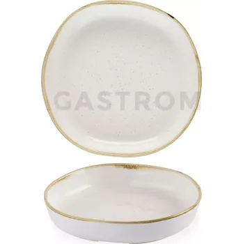 Talíř Organický talíř s vysokým okrajem, 200 mm | CHURCHILL, Stonecast Barley White