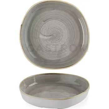 Talíř Organický talíř s vysokým okrajem, 230 mm | CHURCHILL, Stonecast Peppercorn Grey