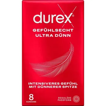 Kondom Durex Gefuhlsecht Ultra Tenké Latexové Kondomy, o 20 % Tenčí, 8 ks