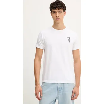 Pánské oblečení Bavlněné tričko Trussardi G0278200050N bílá 00X, vel. M