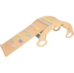 eliNeli Dřevěná montessori houpačka 5v1 s prknem 2v1 - set pastel