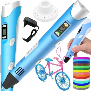 Bezpečnostní kamera 3D PROPISKA PRO DĚTI MODRÁ 3D PEN + DÁREK 9M FILAMENT