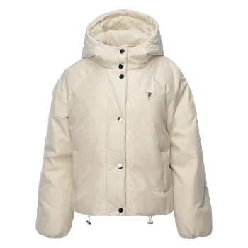 Dámská bunda Dámská Zateplená bunda GUESS 4G BOXY PUFFER JACKET V5BL07WGLW2-F0YN – Béžová XS