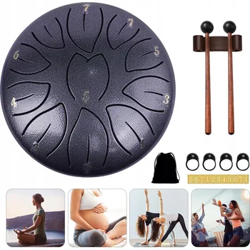 Brzdový buben 11-TONOVÝ Tongue drum Ocelový jazykový buben diskový buben 6palcový RELAX