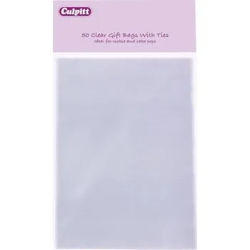 Potravinová fólie Sáčky celofánové se stříbrnou páskou 12x17cm, 50ks - Culpitt