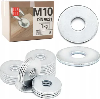 Matice Podložka zvětšená M10 rozšířená plochá DIN 9021 široká pozinkovaná 1kg