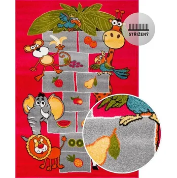 Koberec Kusový koberec LISTON 11120 120 Červený Rozměr: 80x150 cm