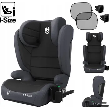 Autosedačka Dětská autosedačka Tulano ČERNO-ŠEDÁ ISOFIX I-SIZE 100–150 cm