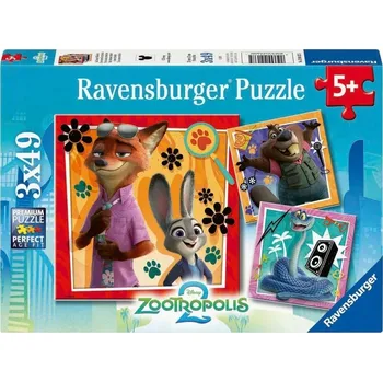 Puzzle Puzzle pro děti 2D: Zootropolis 2 3x49 dílků