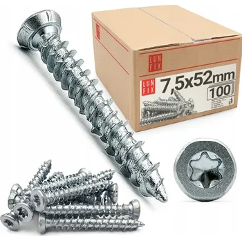 Vrták Šrouby do betonu Lun Fix 7,5 x 72 mm 100 ks